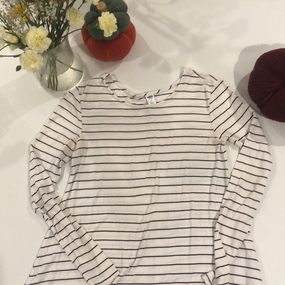 Blue and white t shirt long sleeve dress size small